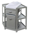 Gray Corner Baby Changing Table with Storage Bin E3193