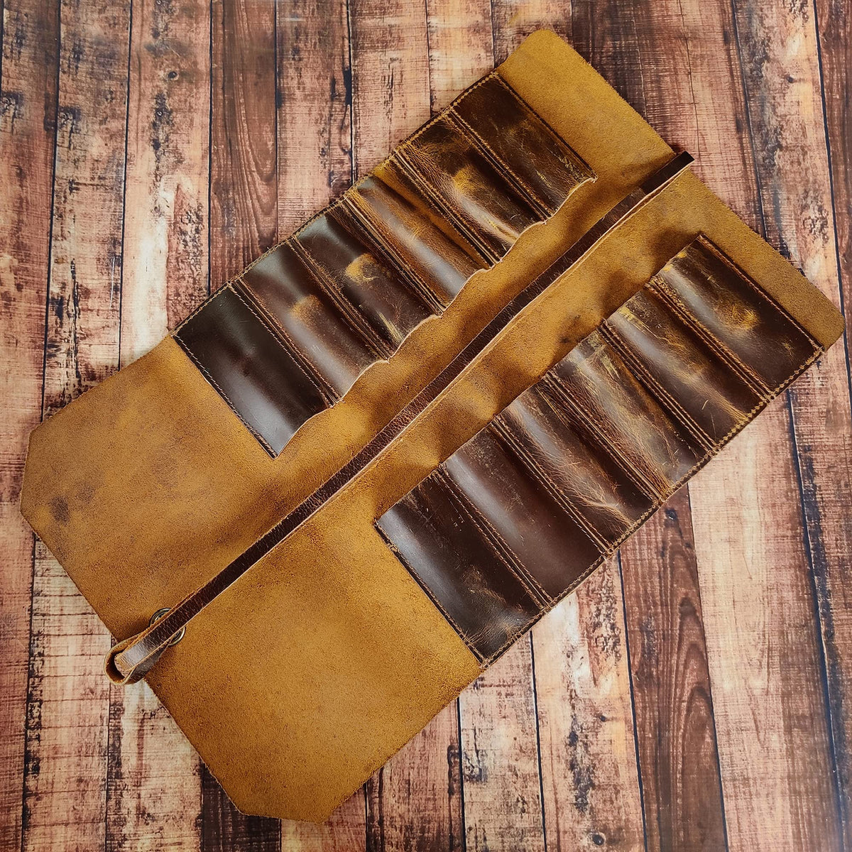 Leather Tool Roll Up Pouch M13697