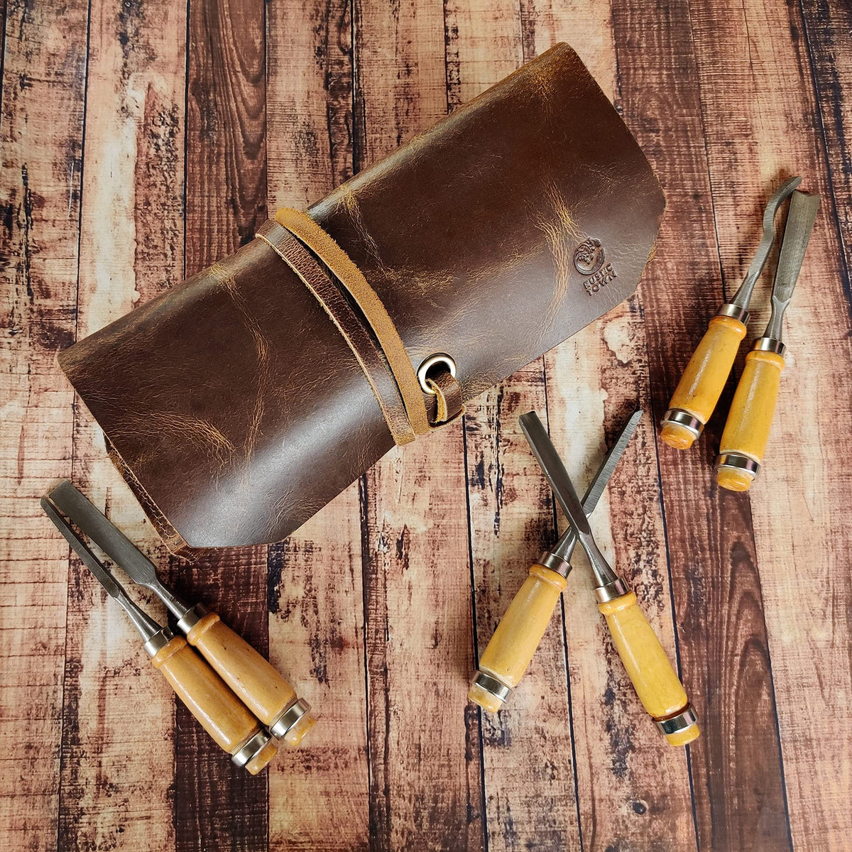 Leather Tool Roll Up Pouch M13697
