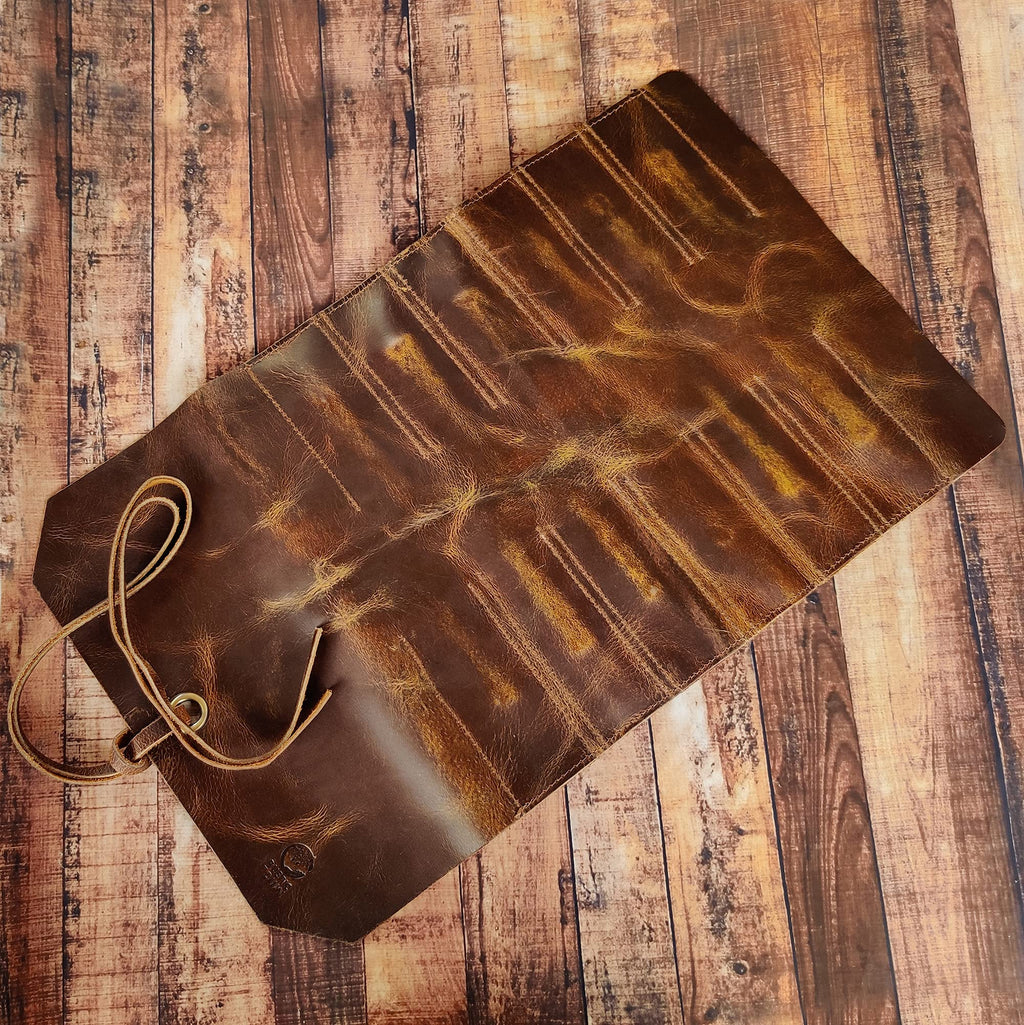 Leather Tool Roll Up Pouch M13697