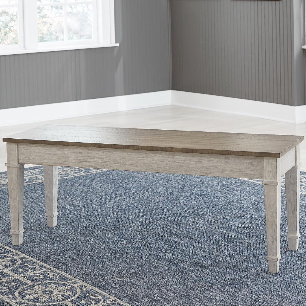 White Light Brown Wood Storage Bench C574893