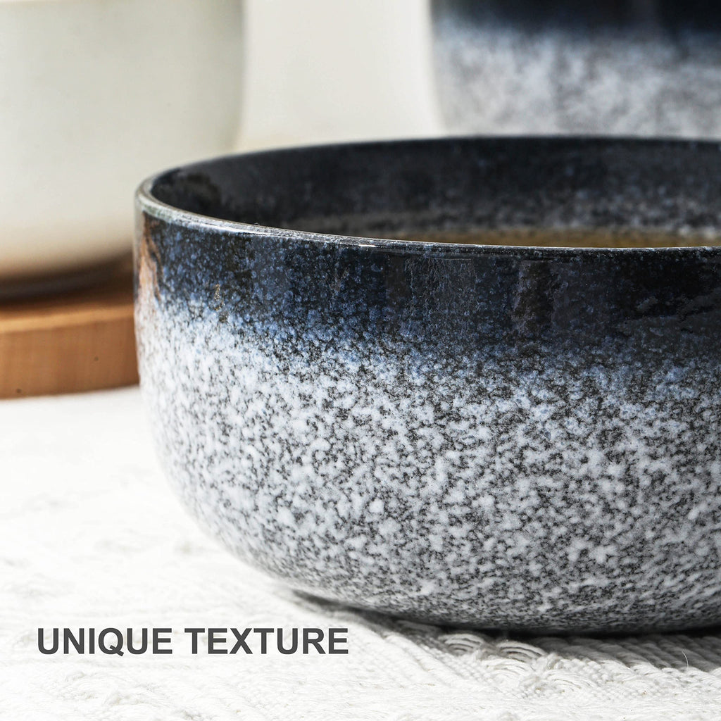 36 Ounce Ceramic Bowl Set of 4 Dark Blue A3224