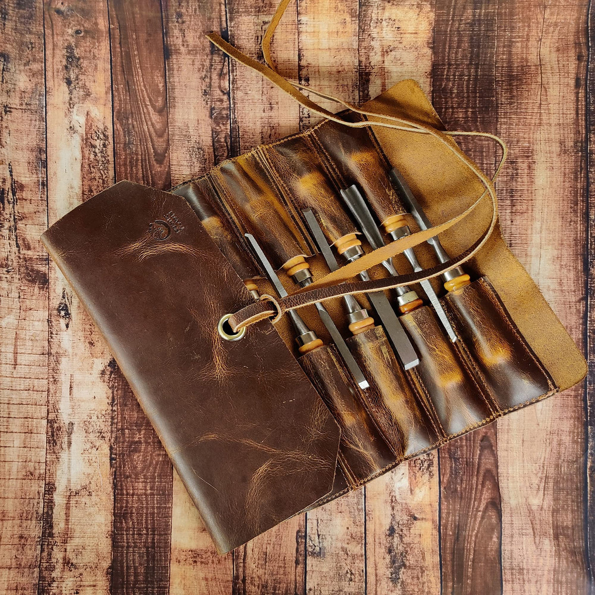 Leather Tool Roll Up Pouch M13697