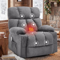 Oversized Grey Swivel Massage Recliner Chair B47274